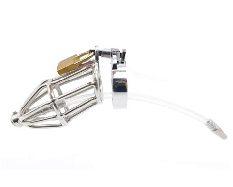 New Stainless Steel Male Chastity Device Adult Cock Cage With 4 Size Penis Ring Bondage Chastity