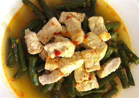 Resep Sayur Kacang Panjang Tahu Kuah Kuning Pedas Oleh Kiki Ayu Recipe