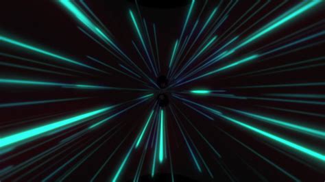 Blue Light Streaks Speed Infinite Lines Stock Footage Video 100