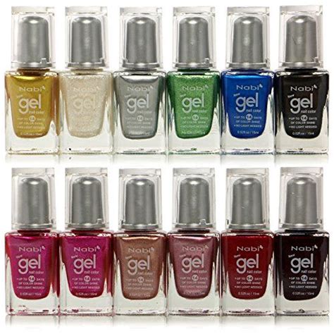 12pc Nabi Gel Nail Color Metallic Nail Polish Set Of 12 Color Ng05 85