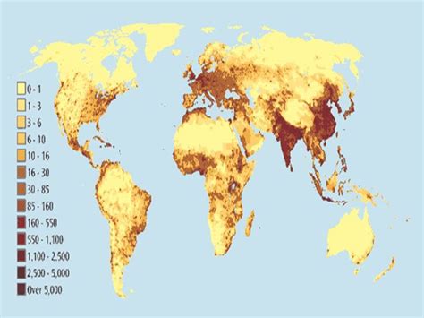 Population Density Map Of The World Map World World Map