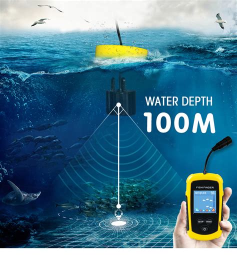 Lucky Sonar Fish Finder Alarm 100m328ft Portable Fishing Sonar Sensor