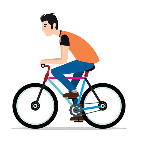 Riding Bicycle Cliparts Png Free Download Bike Illustration