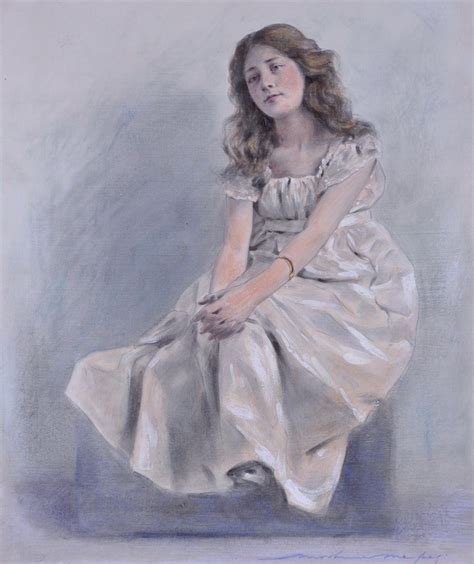 Mortimer Luddington Menpes 1855 1938portrait Of Dorothy Daughter