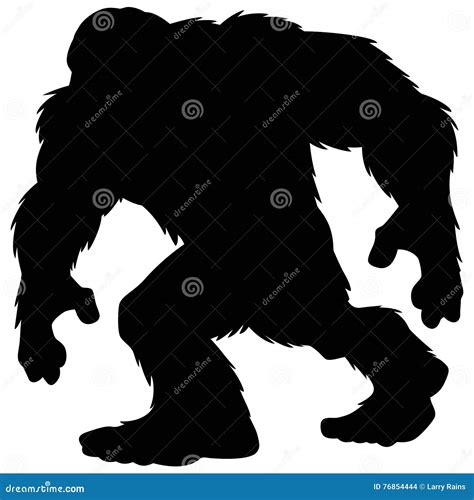 Bigfoot Mascot Silhouette Stock Vector Illustration Of Mascot 76854444