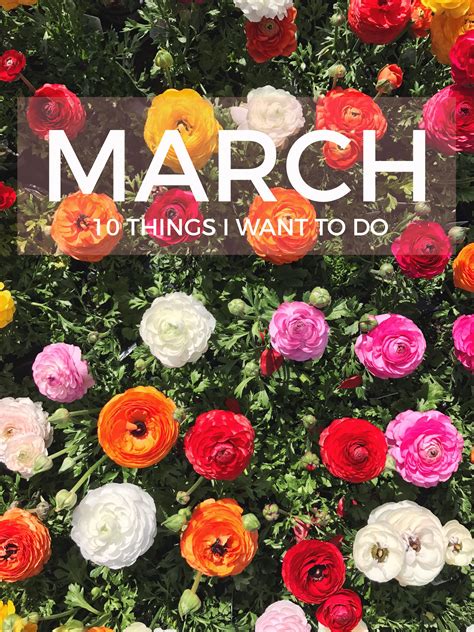 10 Things I Want To Do In March Finding Beautiful Truth Stuff To Do