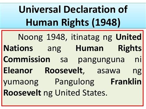 Karapatang Pantao Ayon Sa Universal Declaration Of Human Rights Ayon