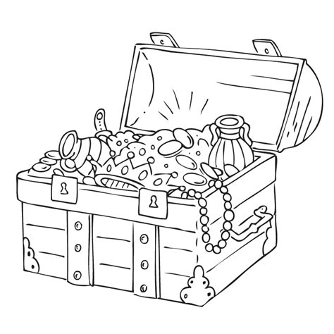 Picture Of A Free Printable Treasure Chest To Color Free Printable