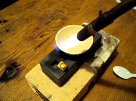 Place the crucible with the silver object on or in your furnace. Gold Melt part 1 - YouTube