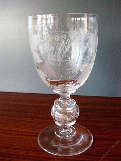 Antiques Atlas Victorian Glass Goblet With Silver 3d In Stem