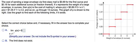 First class mail large envelope. Solved: The Cost Of Sending A Large Envelope Via First-cla ...