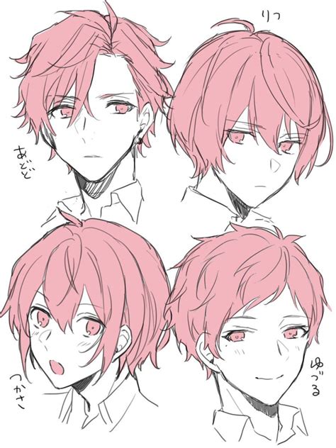 Male Hairstyles Anime Hair Drawings Manga Hair