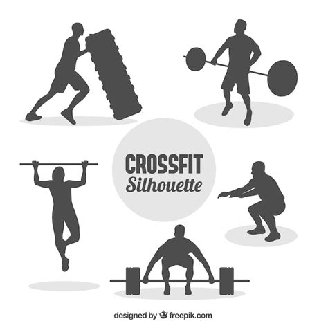Free Vector Crossfit Man Silhouettes Collecti