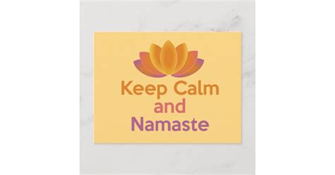 Keep Calm And Namaste Zen Yoga Relax Postcard Zazzle