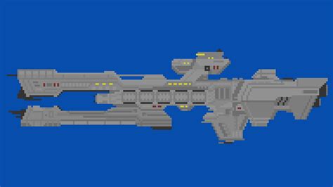 My Attempt At Pixel Art Of A Remembrance Class Frigate Halo