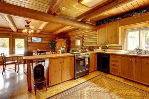 Modern Log Cabin Kitchen Ideas Hoppump