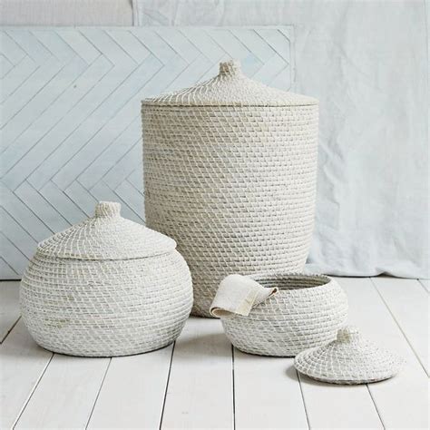 By employing design elements and storage solutions in strategic ways, you can create an attractive small bathroom with big impact. White Washed Basket | White wash, Basket, Home decor baskets