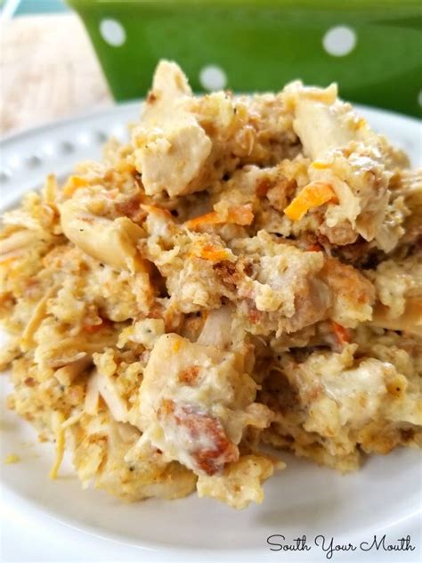 Add the stuffing and mix lightly. Chicken & Stuffing Casserole | Recipe in 2020 | Pepperidge ...