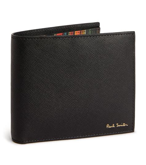 Mens Paul Smith Black Leather Mini Cooper Bifold Wallet Harrods