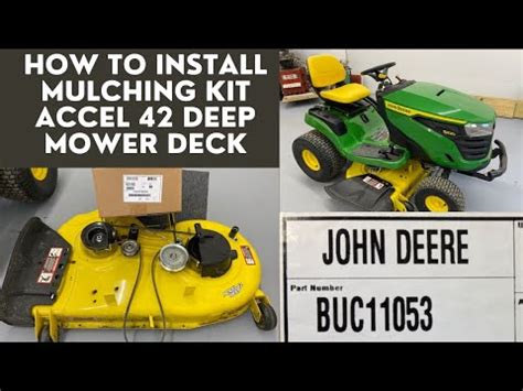 How To Install Mulching Kit On A John Deere Accel Deep Mower Deck