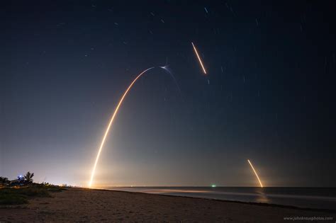 Long Exposure Photograph I Shot Of This Mornings Spacex Falcon 9