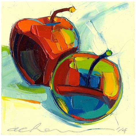 Original Painting Sweetness Of Apples 12x12 Modern Fine Art