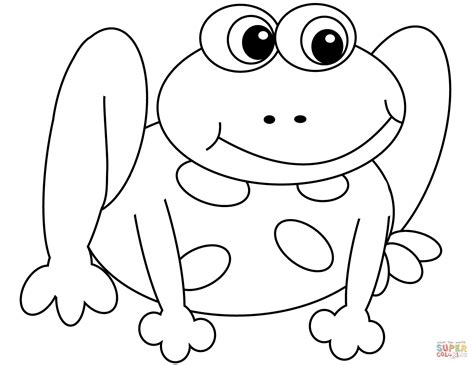 Some are simple coloring pages for preschoolers while some are complex pictures your kid will never feel bored coloring these cute frog coloring pages. Cartoon Frog coloring page | Free Printable Coloring Pages