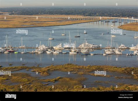 Aerial View Of Charleston South Carolina Stock Photo Alamy