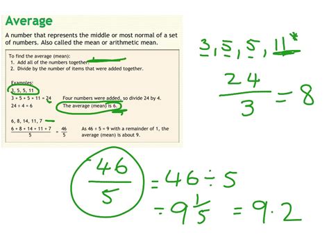 Simple Averages | Math, Average, Statistics | ShowMe