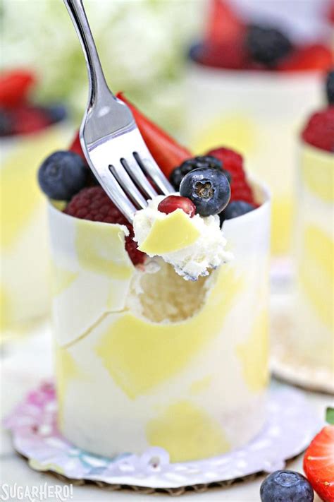 Spoon the mixture on top of the cake layer in the 7 cake tin. Lemon Mousse Cakes in White Chocolate Shells + Video ...