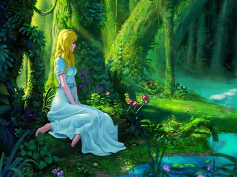 Fantasy Girl In Forest