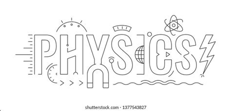 Physics Word Infographic Symbols Physics Word Stock Vector Royalty