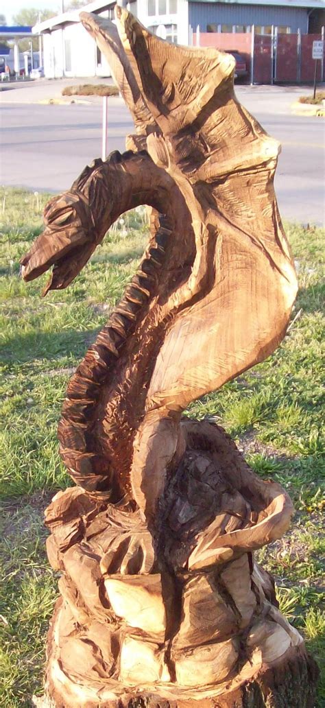 Wood Carving Dragon Chainsaw Carving Chainsaw Sculpture Wood Carving