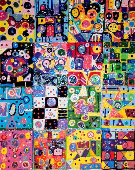 Abstract Quilt Painting Modern Folk Art Quilt Painting Done