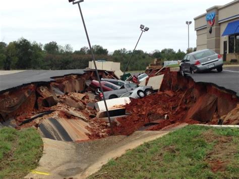 Massive Sinkhole Swallows Over A Dozen Cars