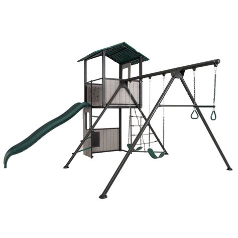 Lifetime 90913 Adventure Clubhouse Swing Set With Slide And