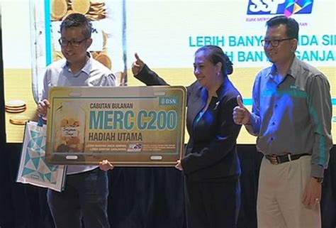 Bsn juga meraikan pemenang cabutan istimewa bagi bulan september 2018 di majlis cabutan bsn ssp di wisma bsn, jalan ampang. Juru ukur bahan menang Mercedes Benz C200 dalam cabutan ...