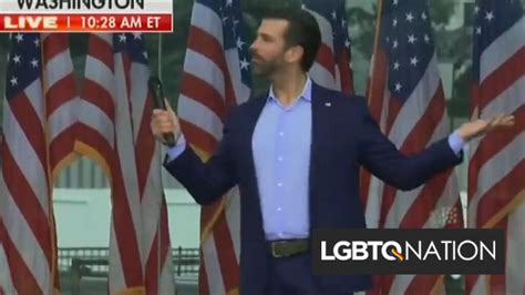 Trump Jr Riled Up Maga Protest With Bizarre Rant About Trans Women