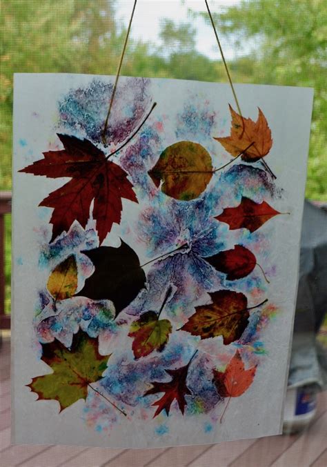 Fall Craft 5 Step Leaf And Crayon Press