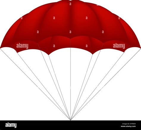 Parachute In Red Design Stock Vector Image And Art Alamy