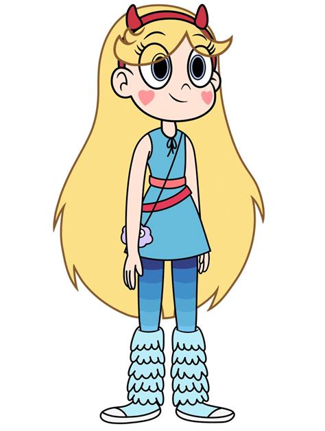 A Cartoon Girl With Long Blonde Hair Wearing Boots And A Blue Dress Is Standing In Front Of A