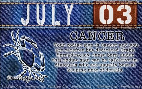 July 3 Zodiac Horoscope Birthday Personality Sunsignsorg
