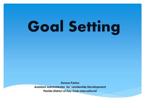Ppt Goal Setting Powerpoint Presentation Free Download Id3535489