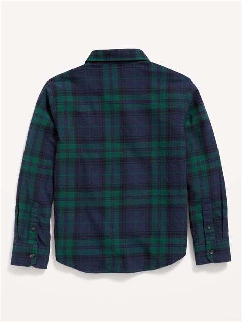 Plaid Flannel Utility Pocket Shirt For Boys Old Navy