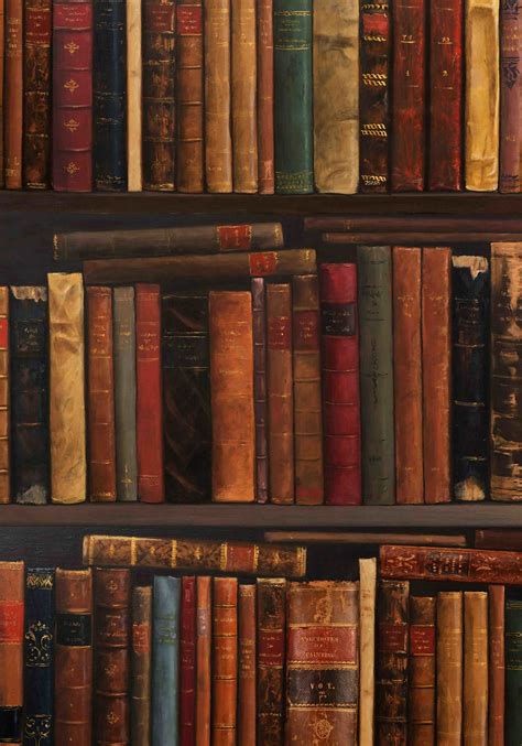 Old Books Vintage Wallpaper Office Decor Diy Wall Paper