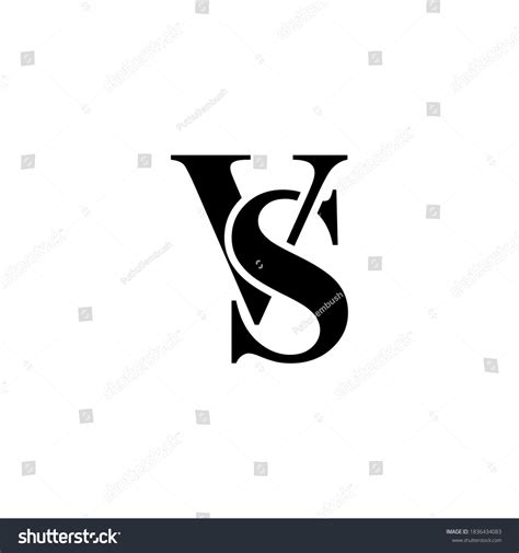 Vs Sv Letter Logo Design Vector Stock Vector Royalty Free 1836434083