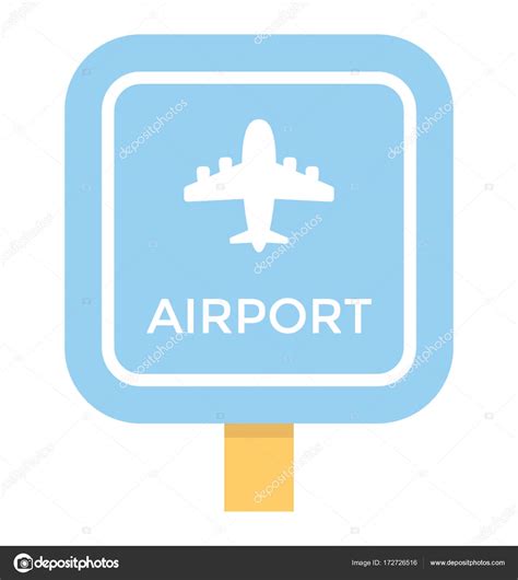 Airport Signboard Vector Icon Stock Vector Image By ©creativestall