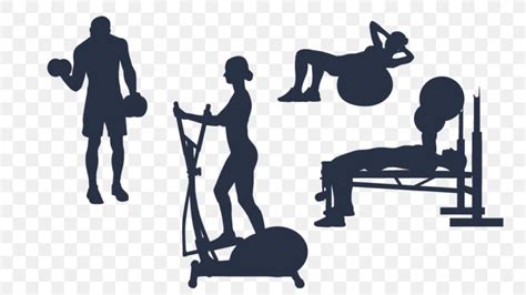 Silhouette Fitness Centre Clip Art Physical Fitness Png 768x461px