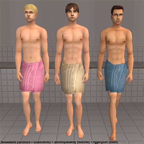 Mod The Sims Guys In Towels Guys Not Included