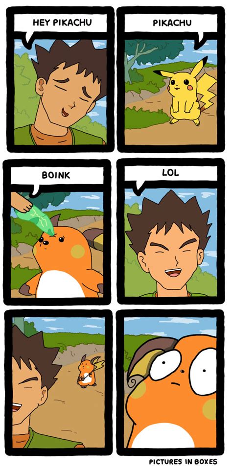 Brock Turns Ashs Pikachu Into A Raichu Pokemon Comic By Pictures In Boxes